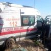Kayseri'de ambulans devrildi Kayseri'de ambulans devrildi