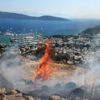 Muğla'da tarihi tepe yandı