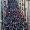 İstiklal Caddesi tıklım tıklım doldu İstiklal Caddesi tıklım tıklım doldu