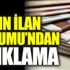 ﻿Basın İlan Kurumu’ndan açıklama