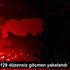 Aydın da 129 düzensiz göçmen yakalandı Aydın da 129 düzensiz göçmen yakalandı