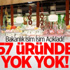 Bakanlık İsim İsim Açıkladı! 57 Üründe Yok Yok!