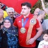 Milli güreşçiye mehterli karşılama