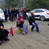 Rize'de evleri hasar gören kadınlar yol kesti