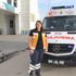 Kadın ambulans şoförünü görenler şaşırıyor Kadın ambulans şoförünü görenler şaşırıyor