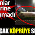 ﻿Yolcu uçağı köprüye sıkıştı