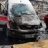 Hasta almaya giden ambulans yandı Hasta almaya giden ambulans yandı