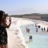 "Beyaz cennet" Pamukkale'de ara tatil hareketliliği