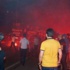 Taraftarlar Samandıra'da meşale fırlattı Taraftarlar Samandıra'da meşale fırlattı