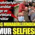 ﻿Beşiktaş muhabirlerinden yağmur selfiesi