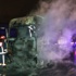 TEM otoyolunda harç yüklü TIR, alev alev yandı