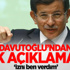 Davutoğlu'ndan TSK açıklaması