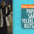 Paris'te göstericileri kutsayan papaz Paris'te göstericileri kutsayan papaz