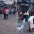 Taksim'de kadınlı ve erkekli kavga