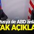 Ve Rusya ile ABD anlaştı! Ortak açıklama Ve Rusya ile ABD anlaştı! Ortak açıklama
