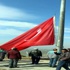 O tepeye dev Türk bayrağı dikildi