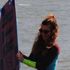 Gökçe Bahadır kitesurf yapıyor