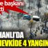 Manisa Saruhanlı'da aynı mevkide 4 yangın Manisa Saruhanlı'da aynı mevkide 4 yangın