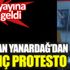 ﻿Merdan Yanardağ'dan ilginç protesto. Canlı yayına böyle geldi