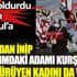 ﻿Motordan inip kaldırımdaki adamı kurşunladı önde yürüyen kadını da vurdu