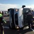 Tekirdağ'da öğrenci servisi devrildi Tekirdağ'da öğrenci servisi devrildi