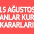 15 Ağustos Bakanlar Kurulu kararları belli oldu! İşte o kararlar…