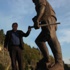 Madenci Heykelinin Çalınan Kazmasının Yenisi Takıldı Madenci Heykelinin Çalınan Kazmasının Yenisi Takıldı
