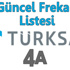 Türksat 4A Uydu Güncelleme Frekansı ve Güncel Kanal(Frekans) Listesi