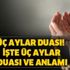 Diyanet 2020 Üç aylar takvimi