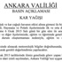 Ankara (Başkent) Okullar tatil mi? Hava Durumu Ankara (Başkent) Okullar tatil mi? Hava Durumu
