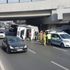 Bakırköy'de, köprünün altına çarpan tır devrildi Bakırköy'de, köprünün altına çarpan tır devrildi