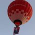 Yerli ve milli sıcak hava balonu Kapadokya'da Türk bayrağı ve Atatürk posteriyle uçtu