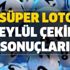 Süper Loto 6 Eylül çekiliş sonuçları! - Milli Piyango online Süper Loto sonucu kazanan numaralar ekranı