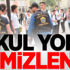 Okul yolu temizlendi