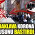 ﻿Ucuz baklava korona korkusunu bastırdı. Sahur vakti kuyruğa girdiler