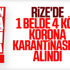 Rize'de Kendirli beldesi ve 4 köy karantina altına alındı