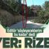 Rize'de bir garip olay! Yolun ortasındaki elektrik direği kazalara davetiye çıkarıyor!