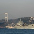 Rus savaş gemisinin geçişi sırasında havadan ve karadan önlem