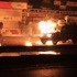 Polis araçlarına molotoflu saldırı