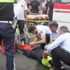Adalet Yürüyüşü’nde korkutan kaza Adalet Yürüyüşü’nde korkutan kaza