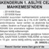 İSKENDERUN 1. ASLİYE CEZA MAHKEMESİ’NDEN
