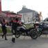 Ters yöne girmek isterken jandarmaya çarptı Ters yöne girmek isterken jandarmaya çarptı