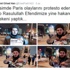 Charlie Hebdo'yu Taksim Meydanı'nda yırttı!
