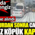 ﻿Tuzla'da esrarengiz olay yağmurdan sonra caddeyi beyaz köpük kapladı