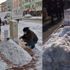 Esnafa mezar yapıp, dua okudular Esnafa mezar yapıp, dua okudular