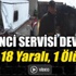 Öğrenci servisi devrildi, 19 yaralı
