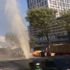 İstanbul Kadıköy'de su borusu patladı! Su metrelerce yükseğe fışkırdı