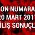 On Numara 20 Mart çekiliş sonuçları Milli Piyango 2017