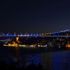 İstanbul'un iki köprüsü Kosova bayrağı renklerine büründü İstanbul'un iki köprüsü Kosova bayrağı renklerine büründü