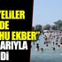 ﻿Suriyeliler denizde Allahu Ekber nidalarıyla eğlendi